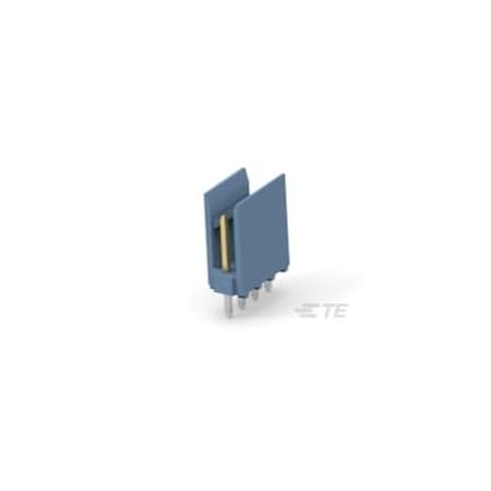 Te Connectivity Board Connector, 4 Contact(S), 1 Row(S), Male, Straight, Solder Terminal, Blue Insulator 281695-4